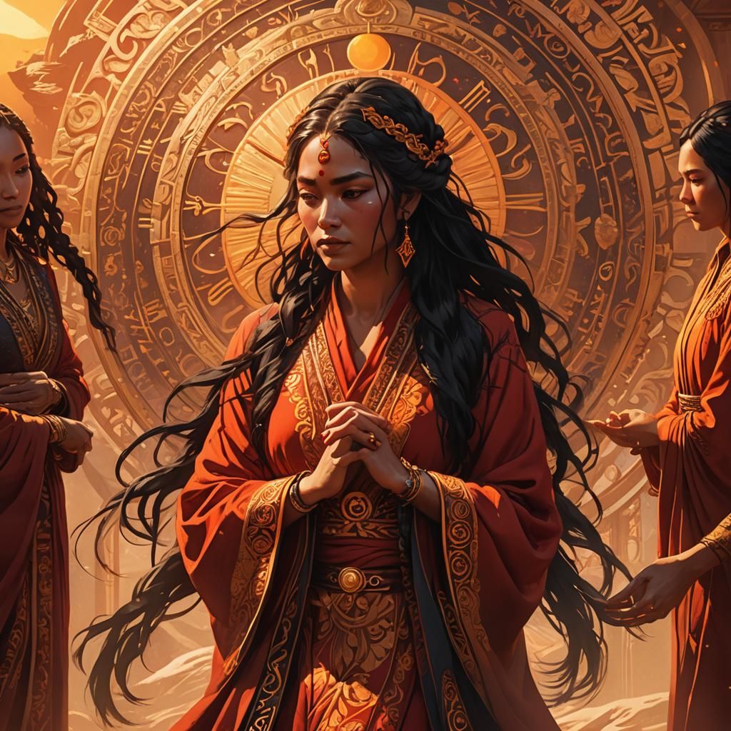 Fantasy Cleric in Sunlit Robes Concept Art