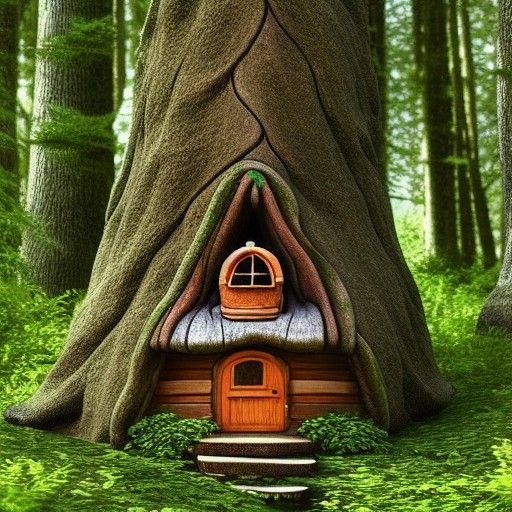 Enchanting Gnome House in Forest