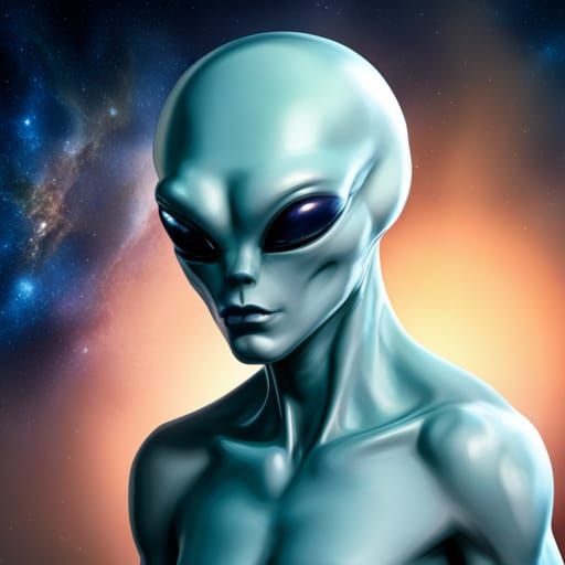 Otherworldly Space Alien Illustration