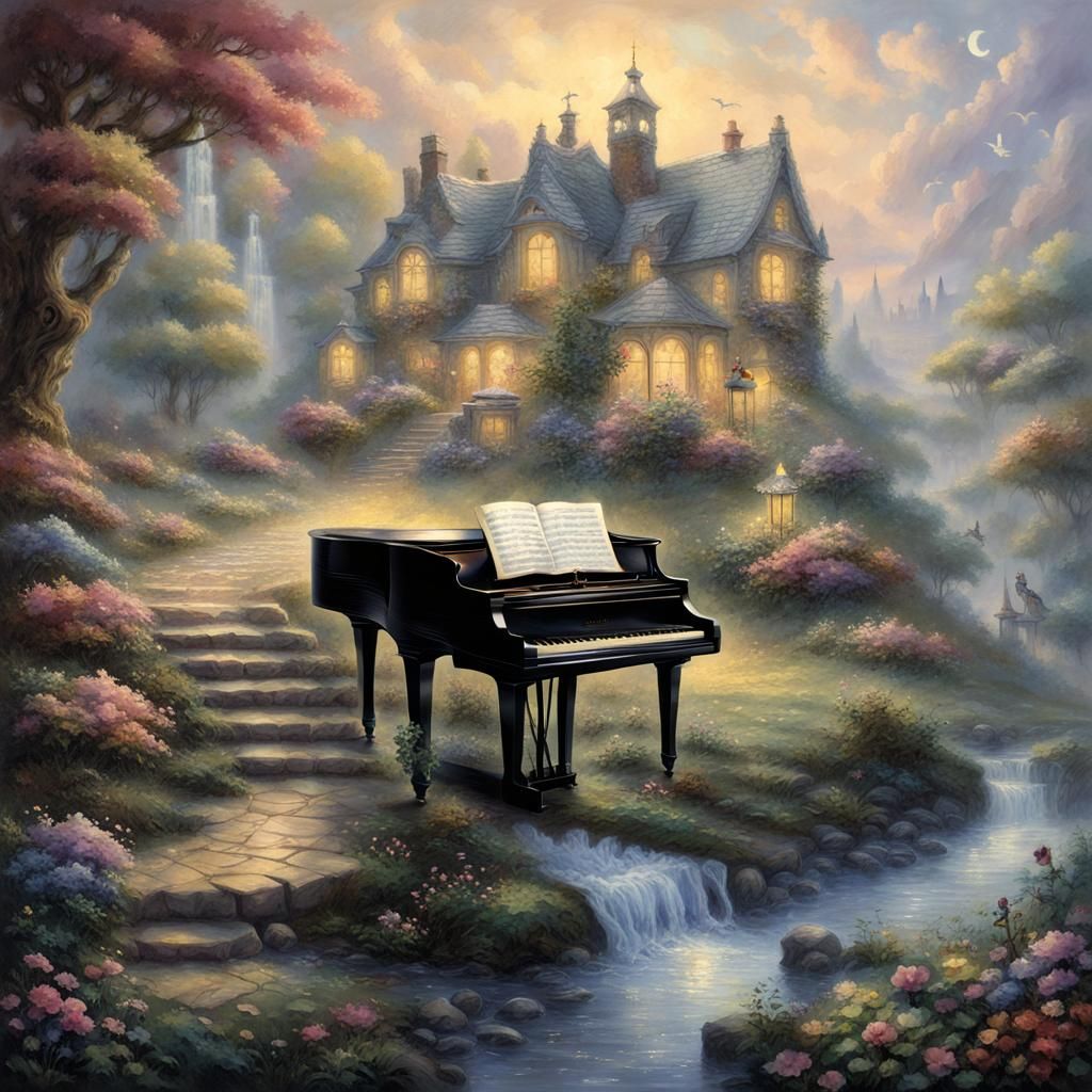 Sheet Music and Dreams in Ethereal Style