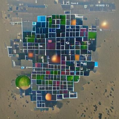 Abstract Geometric Tetris Inspired Composition