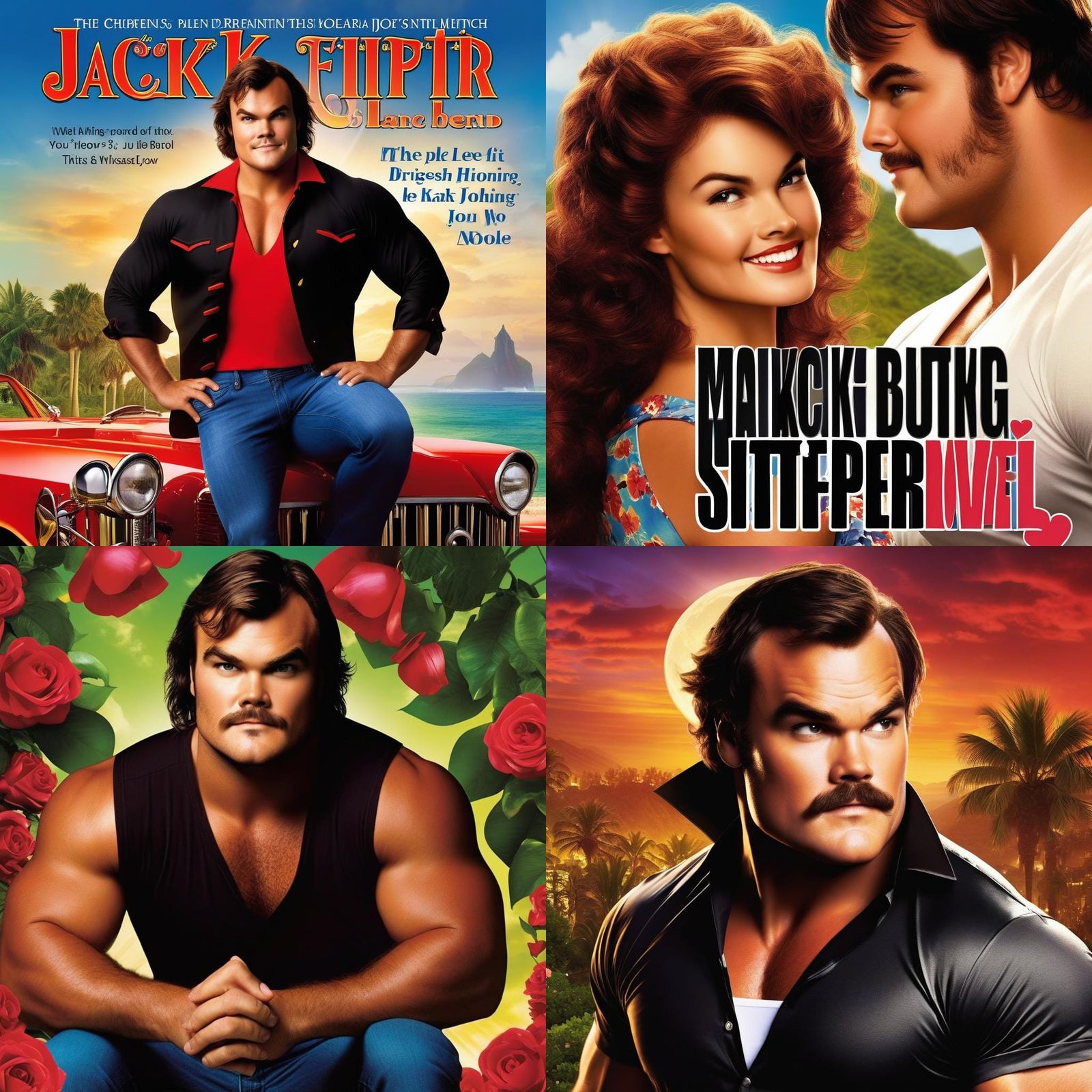 Super-Fit Jack Black on Romance Novel Cover
