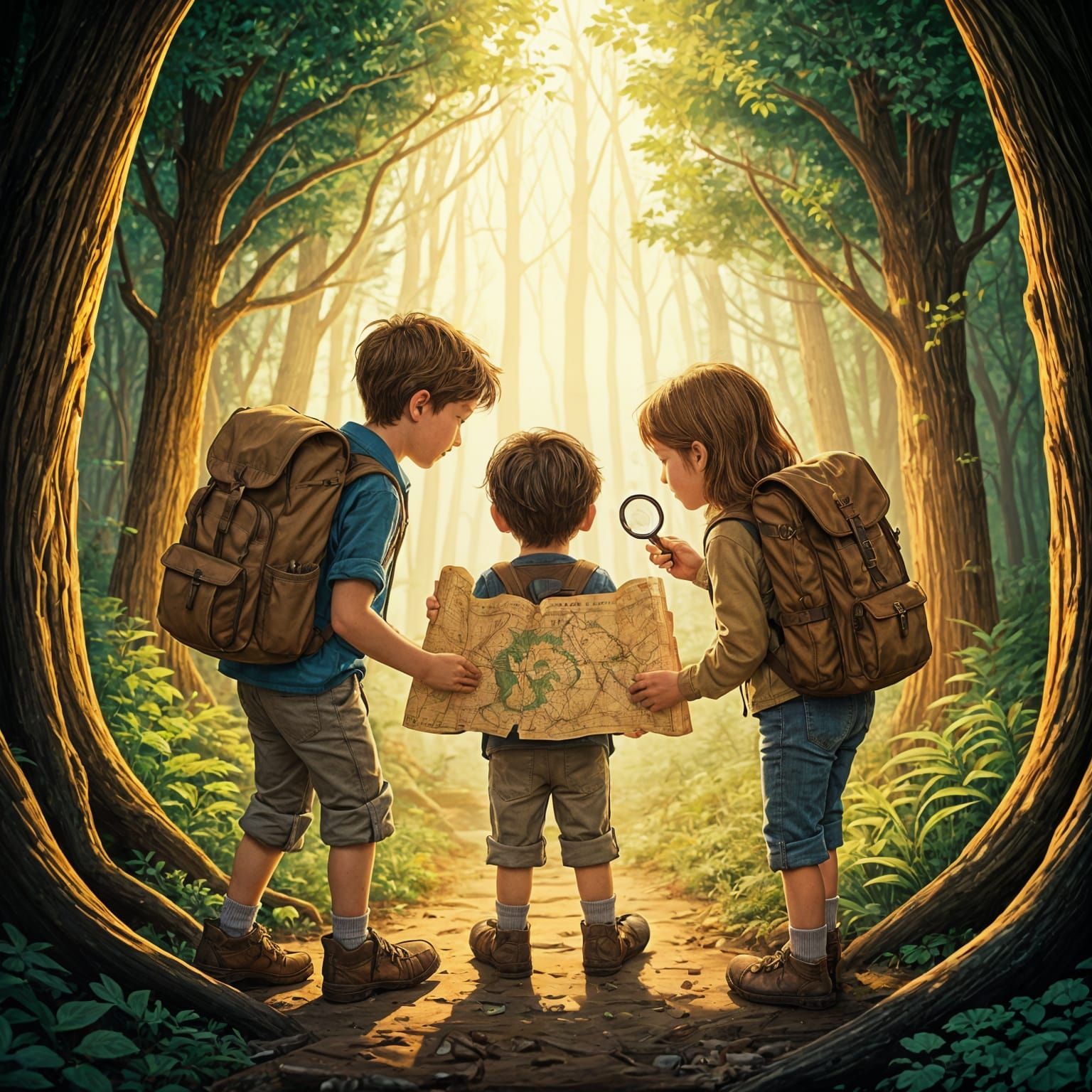 Children's Treasure Hunt Adventure with Map