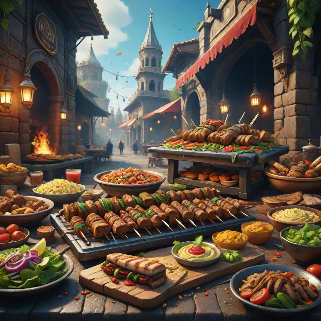 World Kebab Day: Detailed Matte Painting