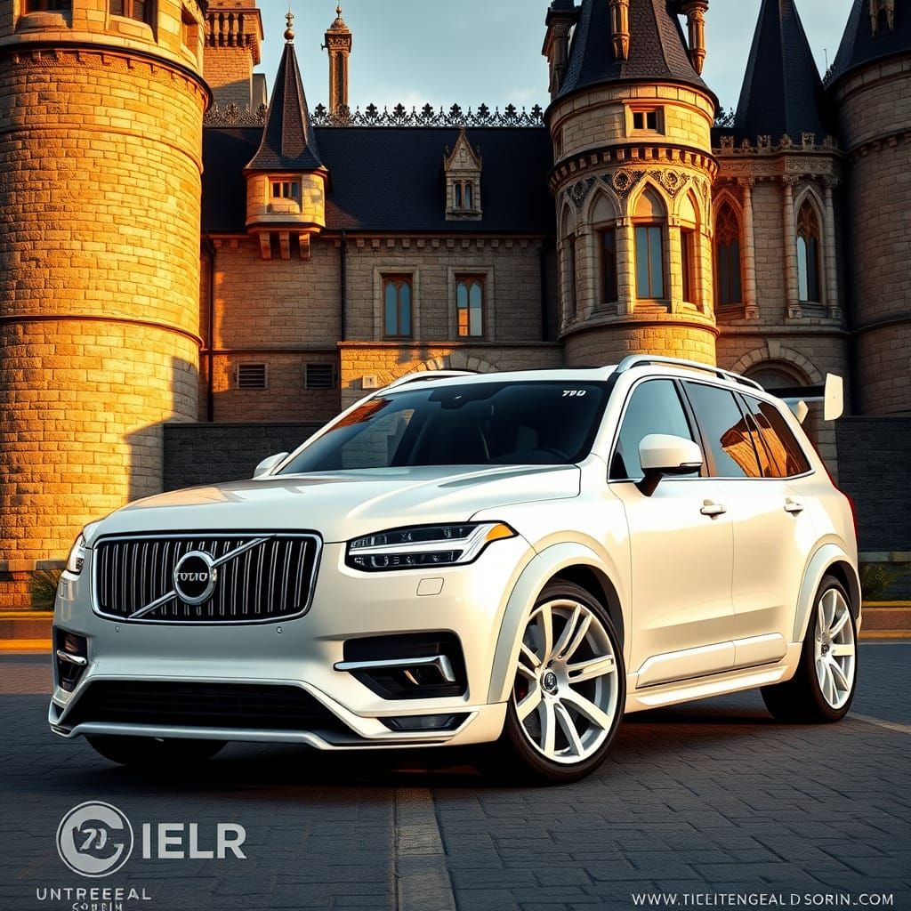 Custom Volvo XC90 in Modern Tartarian Castle Setting