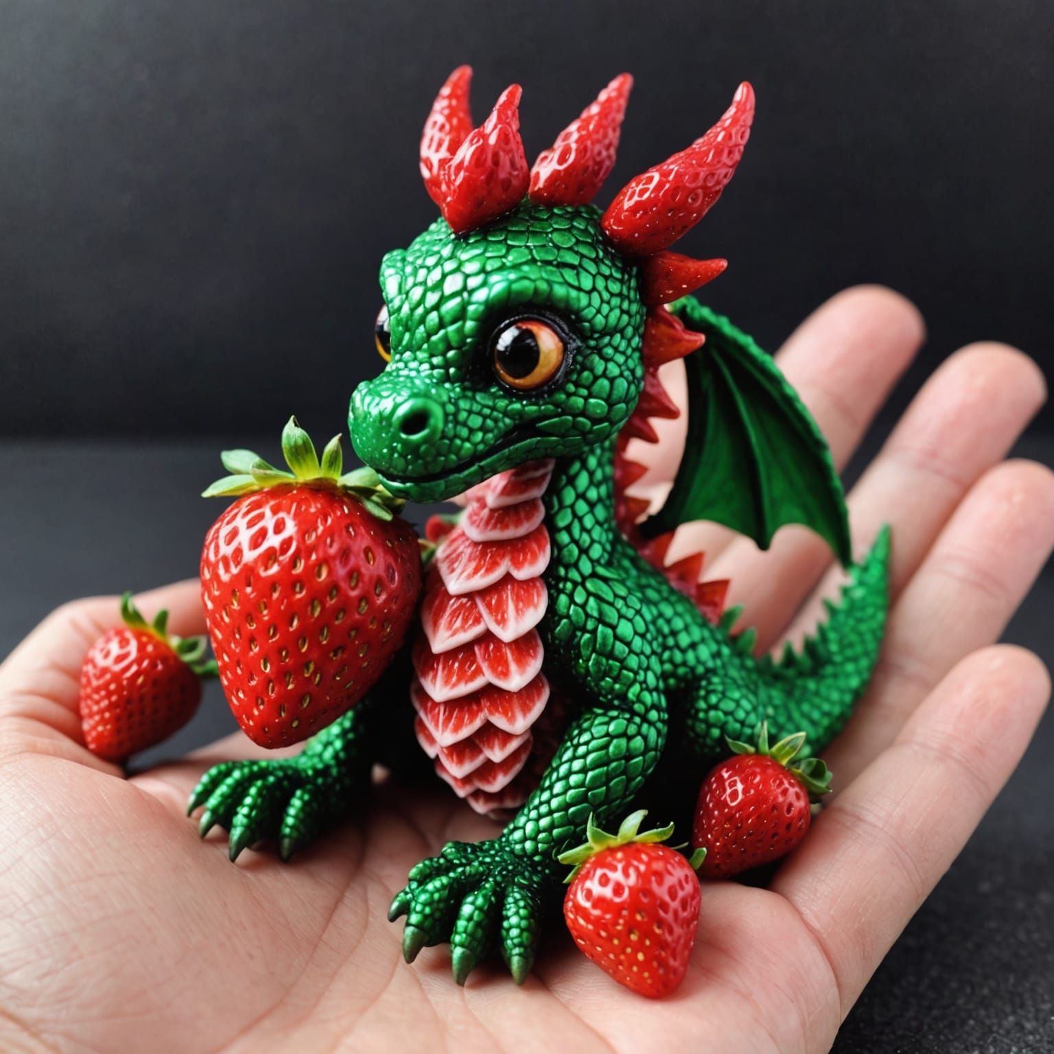 Dragon and Strawberry Textural Fusion