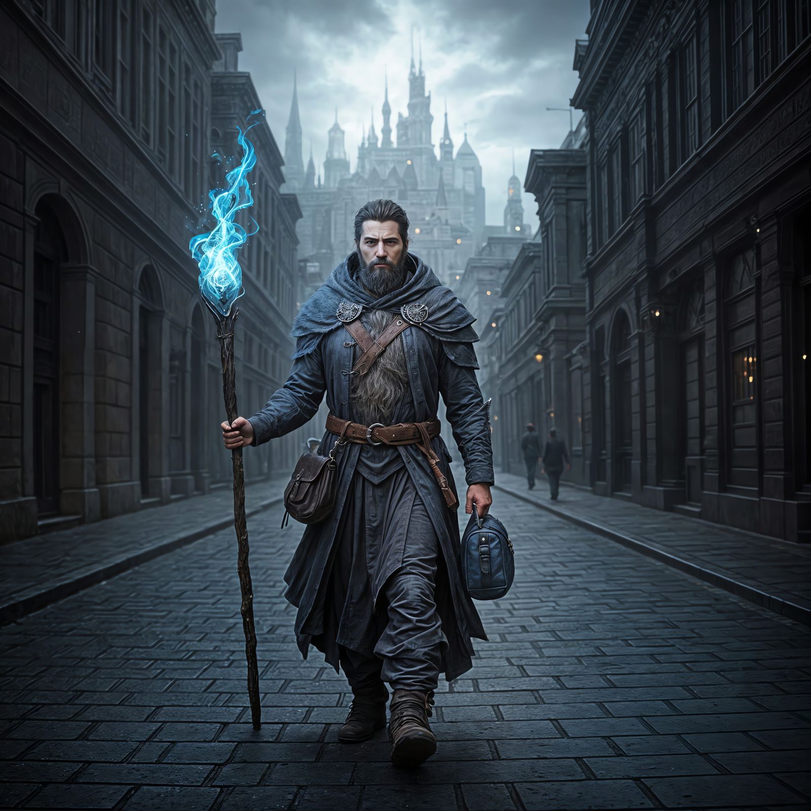 Mystical Sorcerer Embarks on Journey to the City