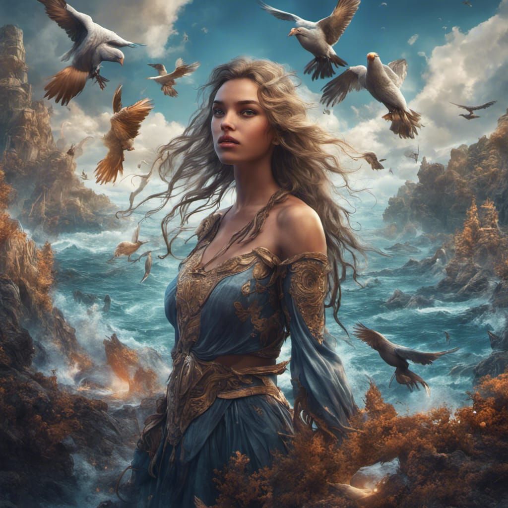 Girl Connected to Nature: Fantasy Concept Art