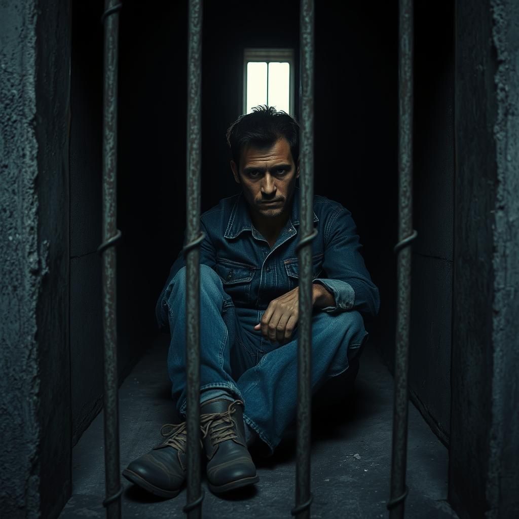 Solitary Figure in Cell: A Portrait of Resilience