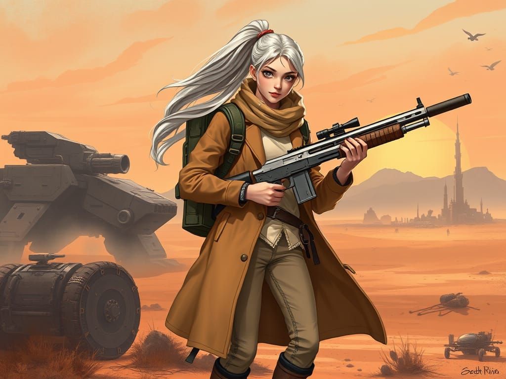 Nomadic Warrior in a Post-Apocalyptic Wasteland