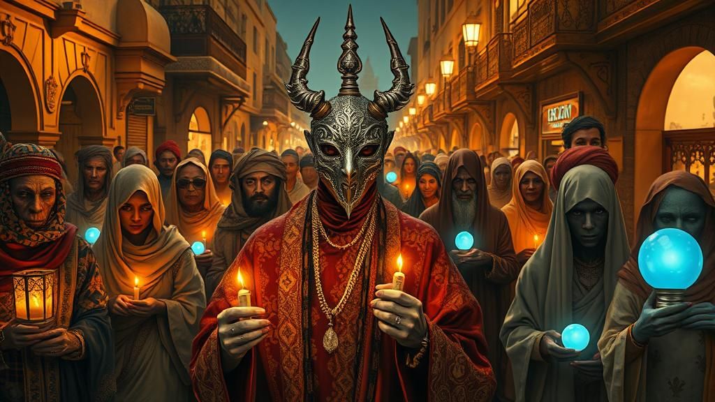 Mystical Being in Tangier, Surrealist Style