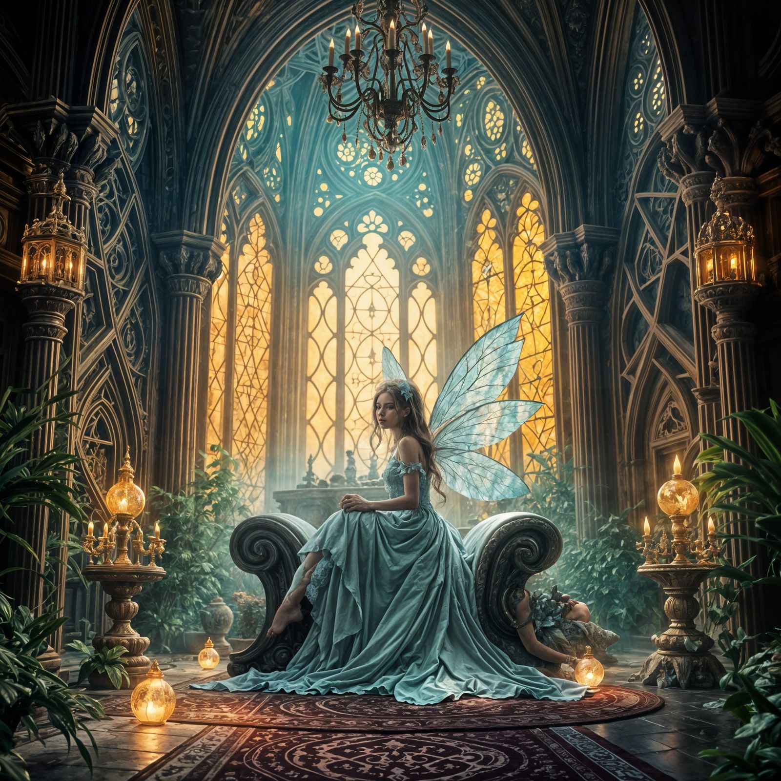 Ethereal Fairy Princess in Majestic Castle Realm