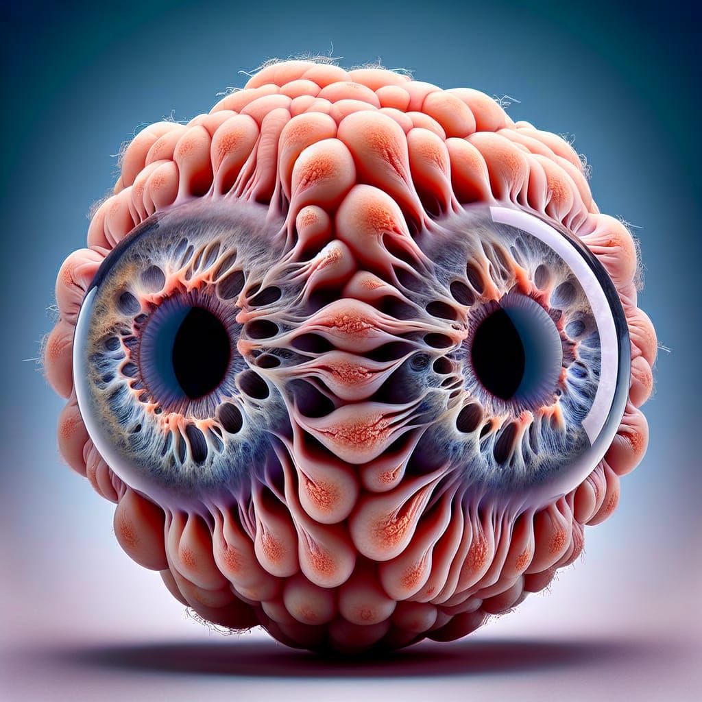 Macro Photo of Eyeball with Dividing Irises