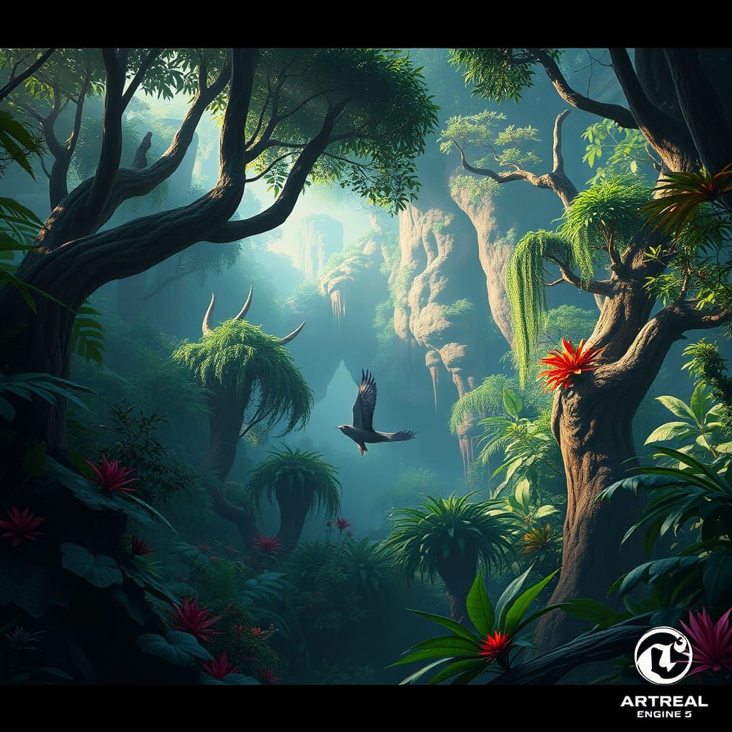 Vibrant Jungle Realm Unveiled in Unreal Engine 5