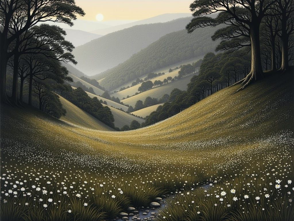 A Glimpse of Serenity in a Dark Ravine