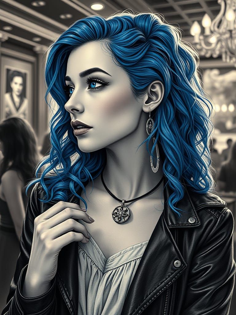 Ethereal Fantasy Portrait in Sepia Tone