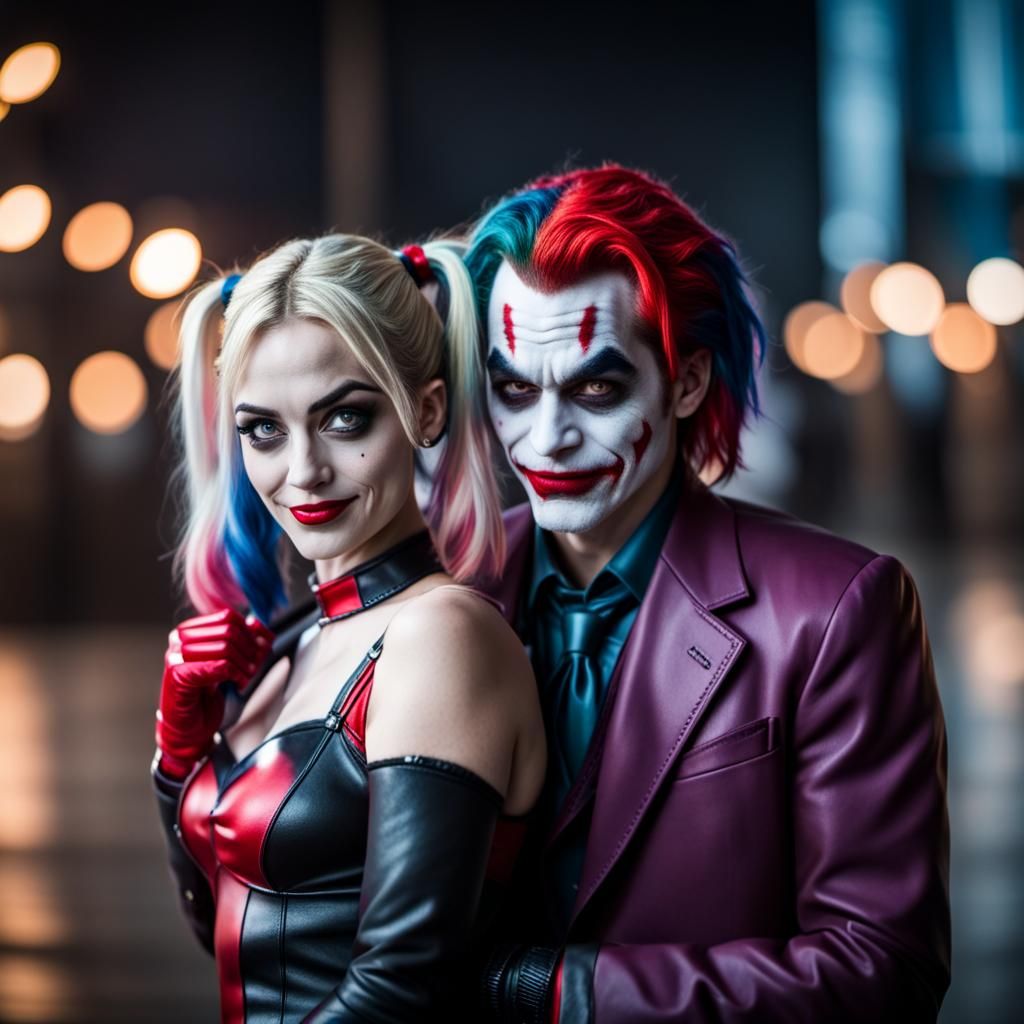 Harley Quinn and Joker Portrait in Natural Light