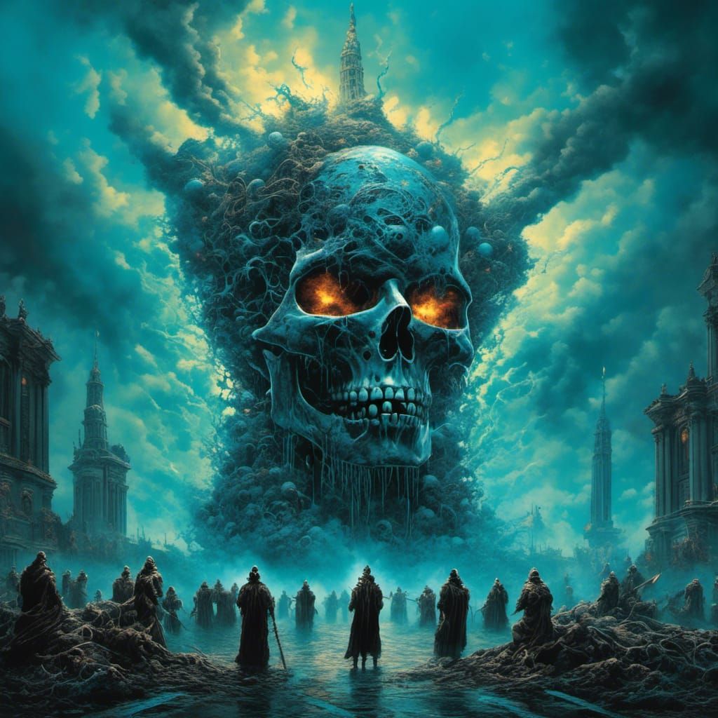 Horrifying Demon Tornado of Skeletons and Souls