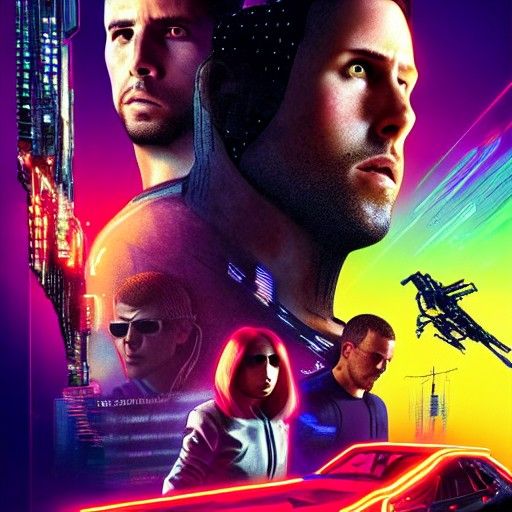 Cyberpunk Character in Neon Cityscape