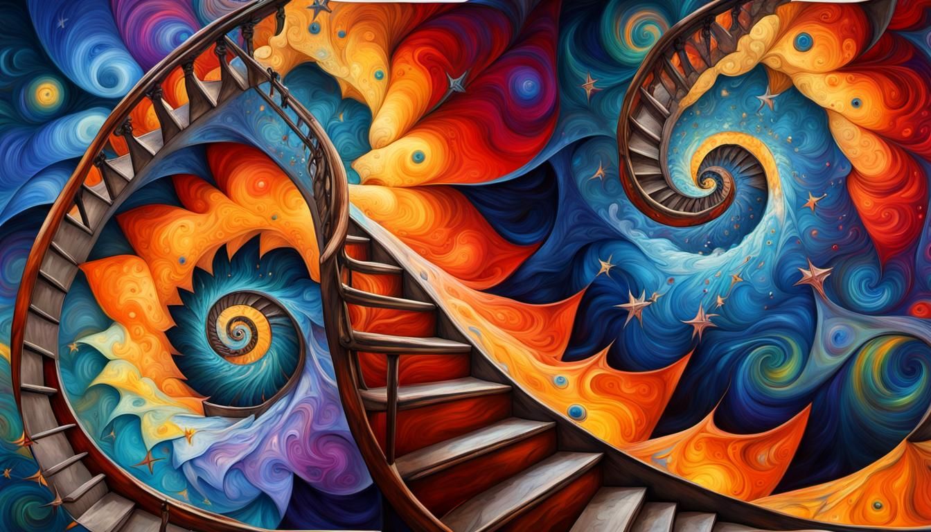 Fractal Starscape in Impasto Style