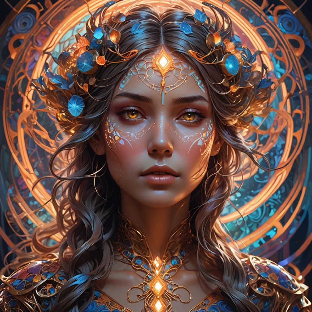 Dreamweaver Sculpting Ethereal Form in Digital Art