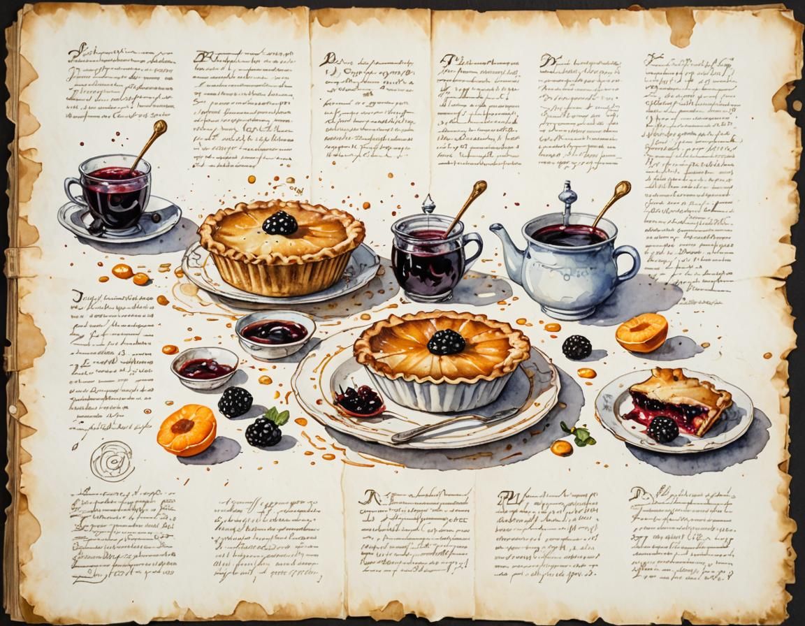 Steampunk Pie with Blackberry Jam and Apricots