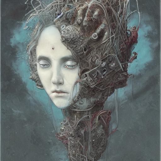 Cosmic Horror in Mixed Media Styles