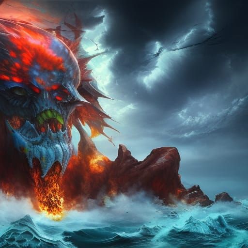 Hyperrealistic End of World Splash Art