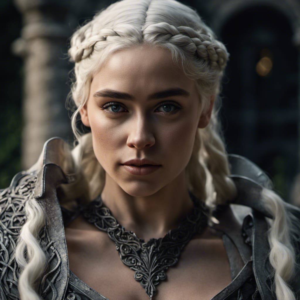 Daenerys Targaryen Portrait in Rococo Gothic Style