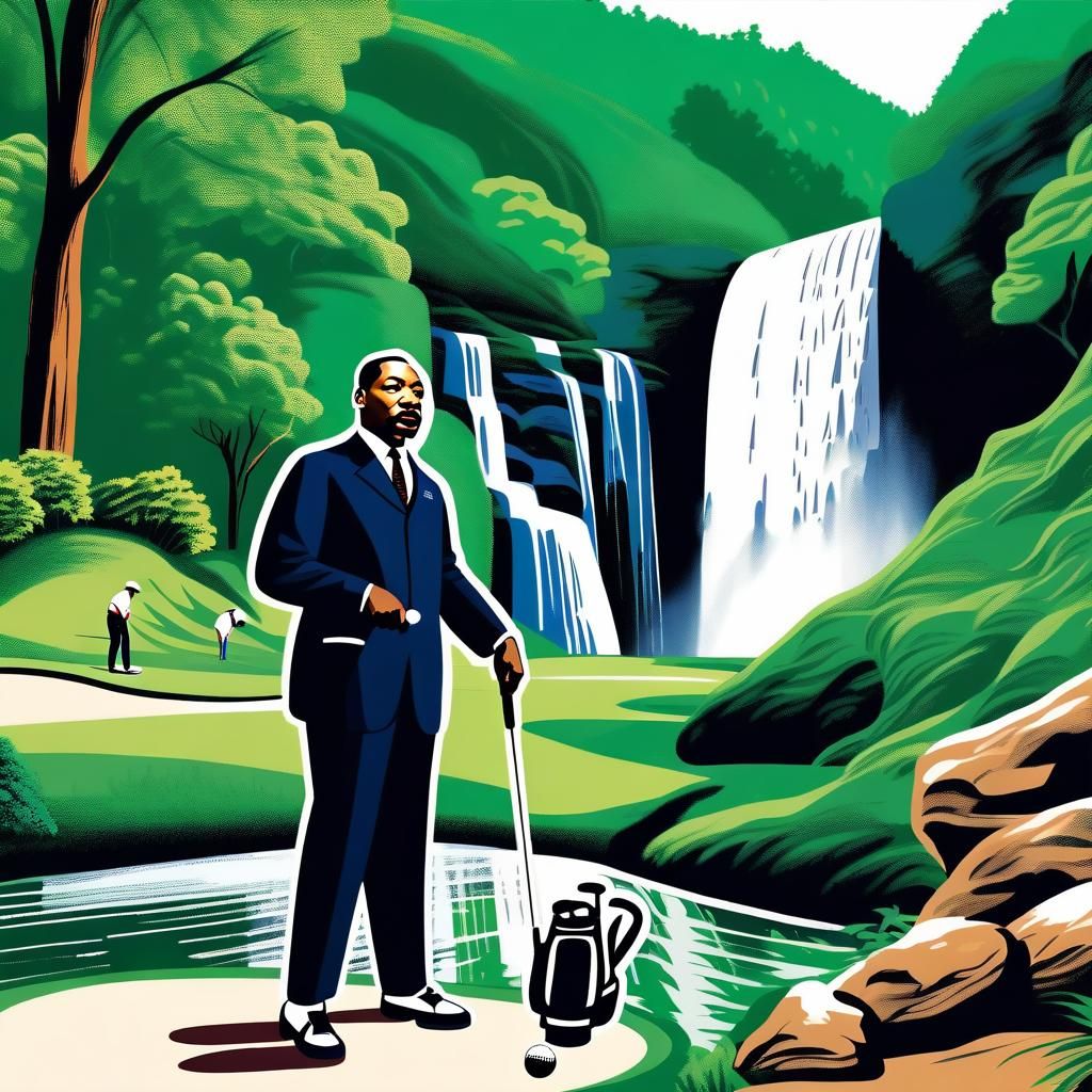 Martin Luther King Jr and Washington Golfing