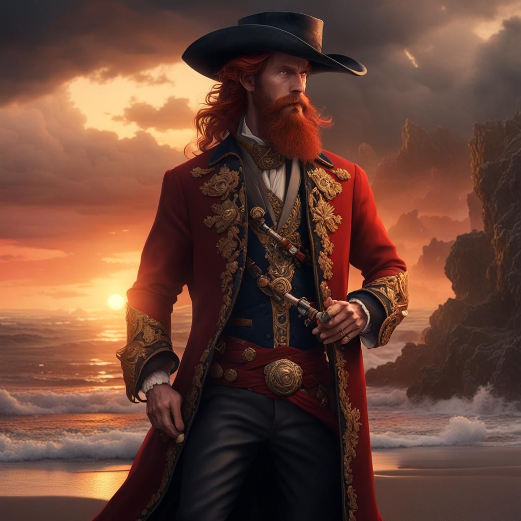 Stormy Sunset Prince with Ornate Pipe