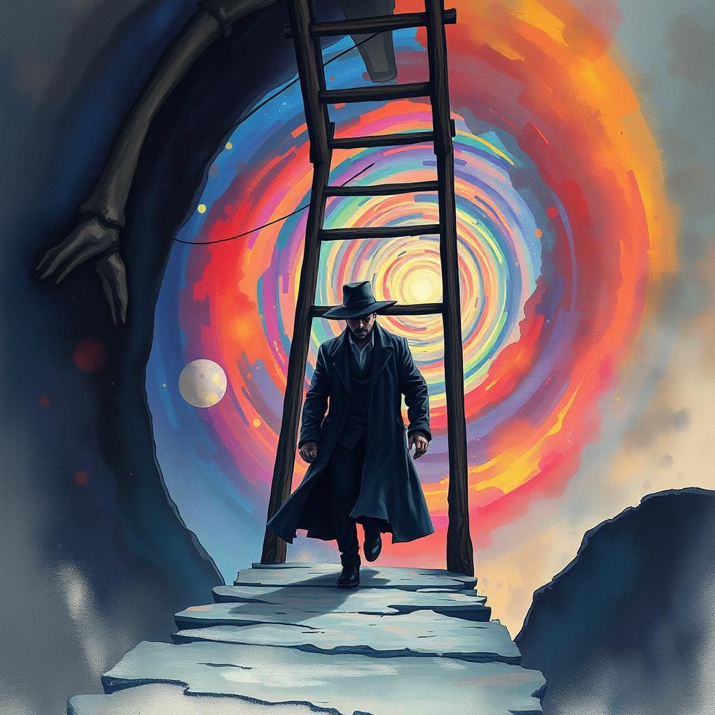 Mystical Portal of Bad Luck: Watercolor Concept Art