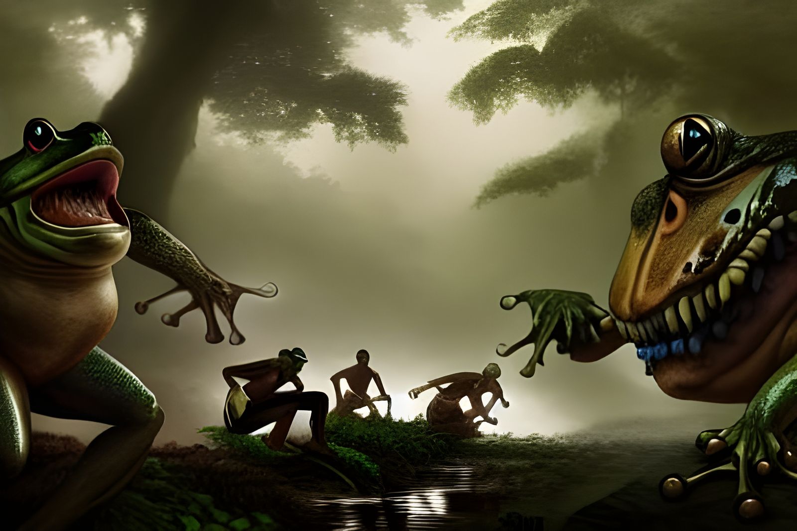 Giant human-frog Hybrids