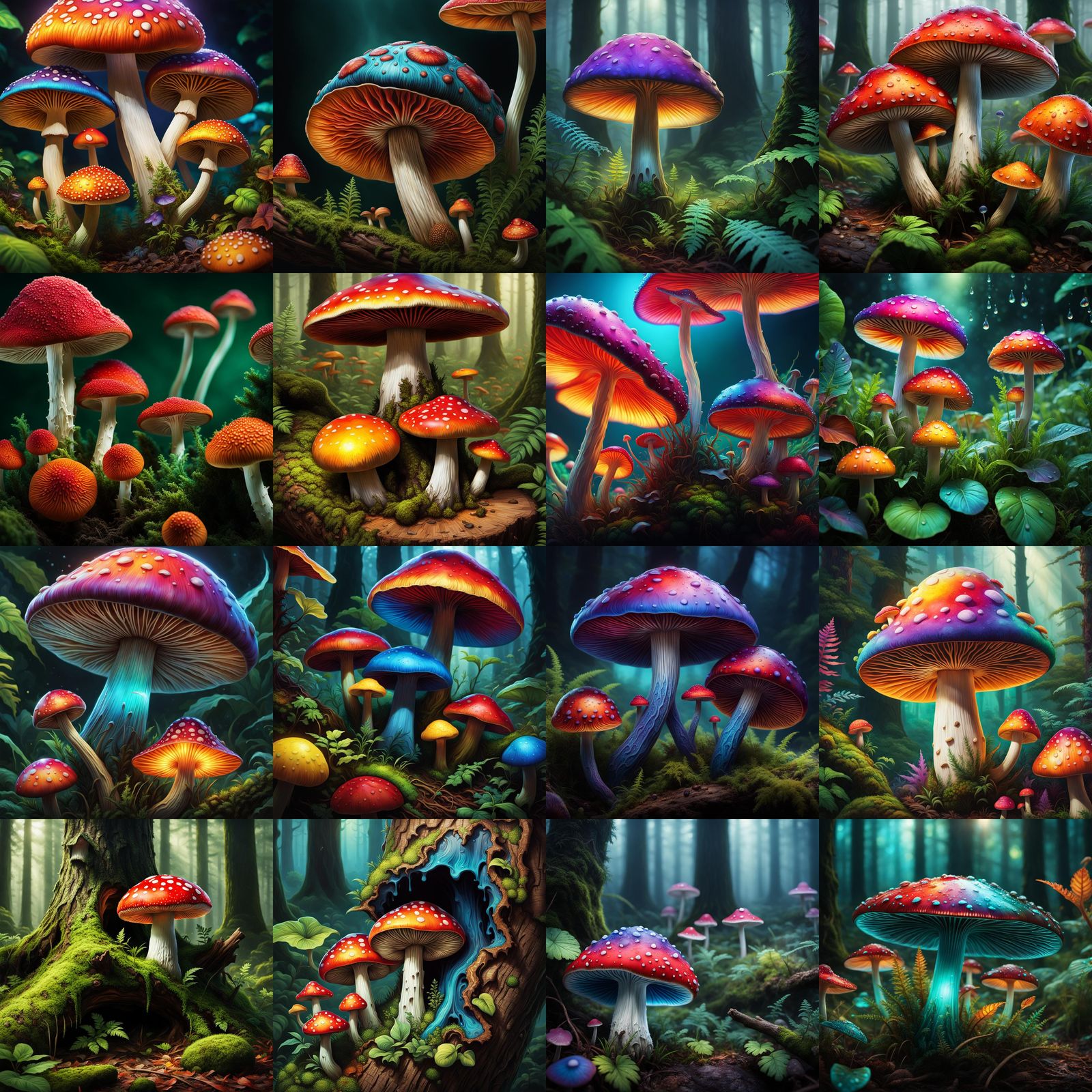 Deadly Mushroom in Hyperrealistic Splash Art