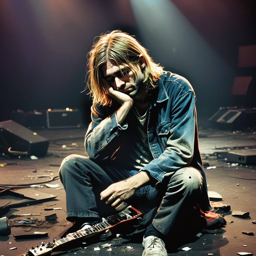 Kurt Cobain's Melancholy Last Show, Matte Painting