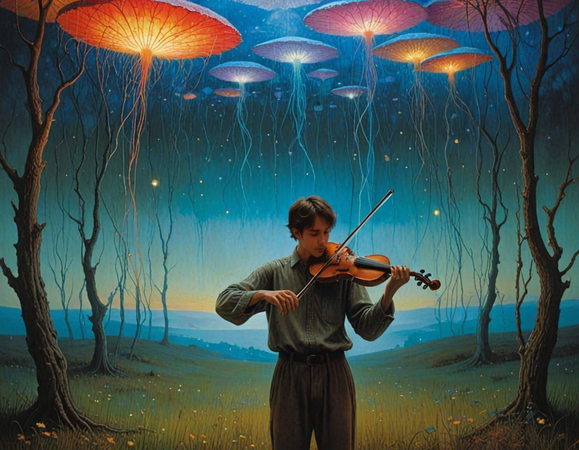 Ethereal Fantasy Realm Unveiled in Vibrant Lights