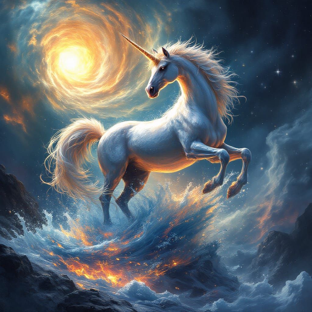 Francophone Unicorn Rises From Fiery Ice Vortex