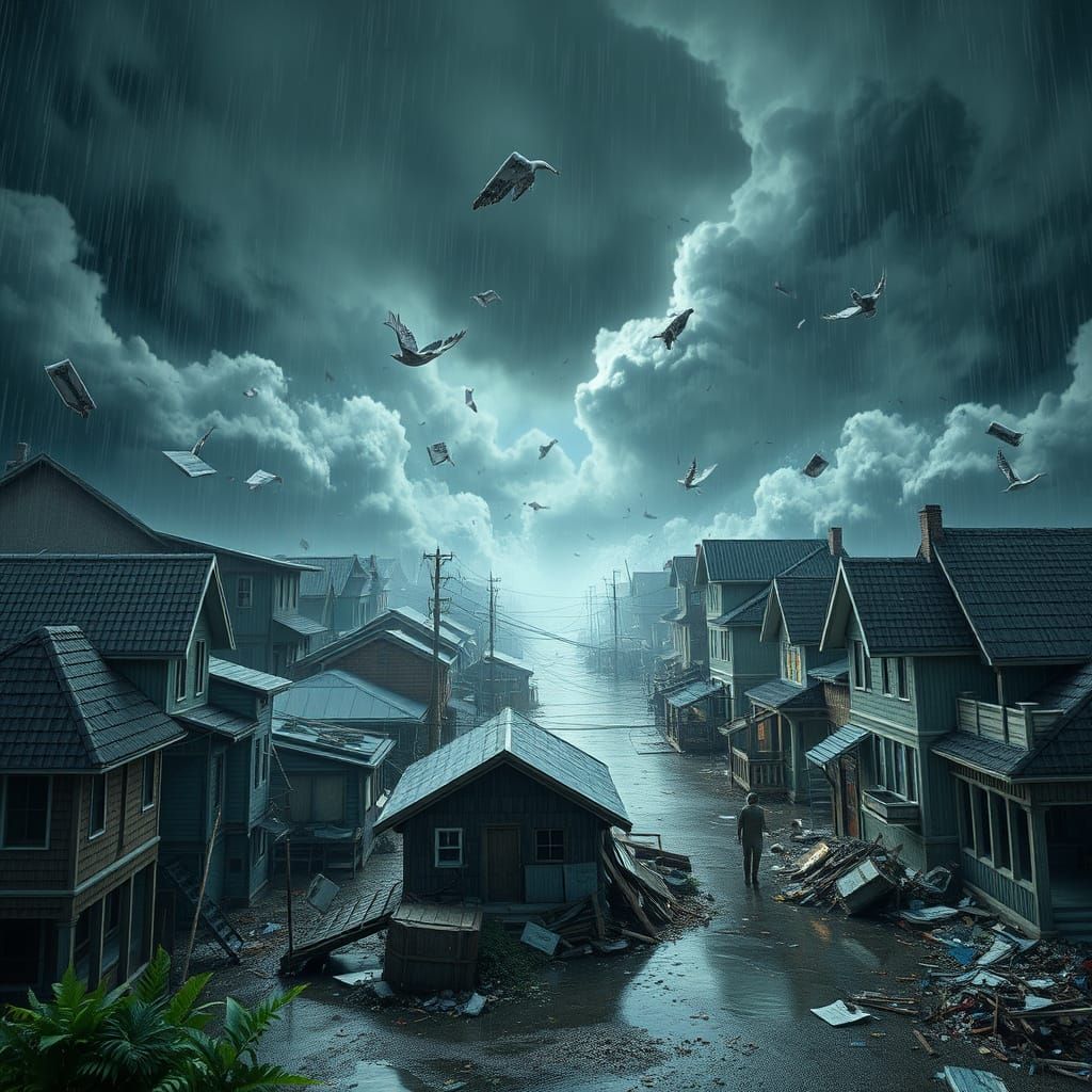 Ferocious Hurricane Devastates Idyllic Small Town in Cyberpu...