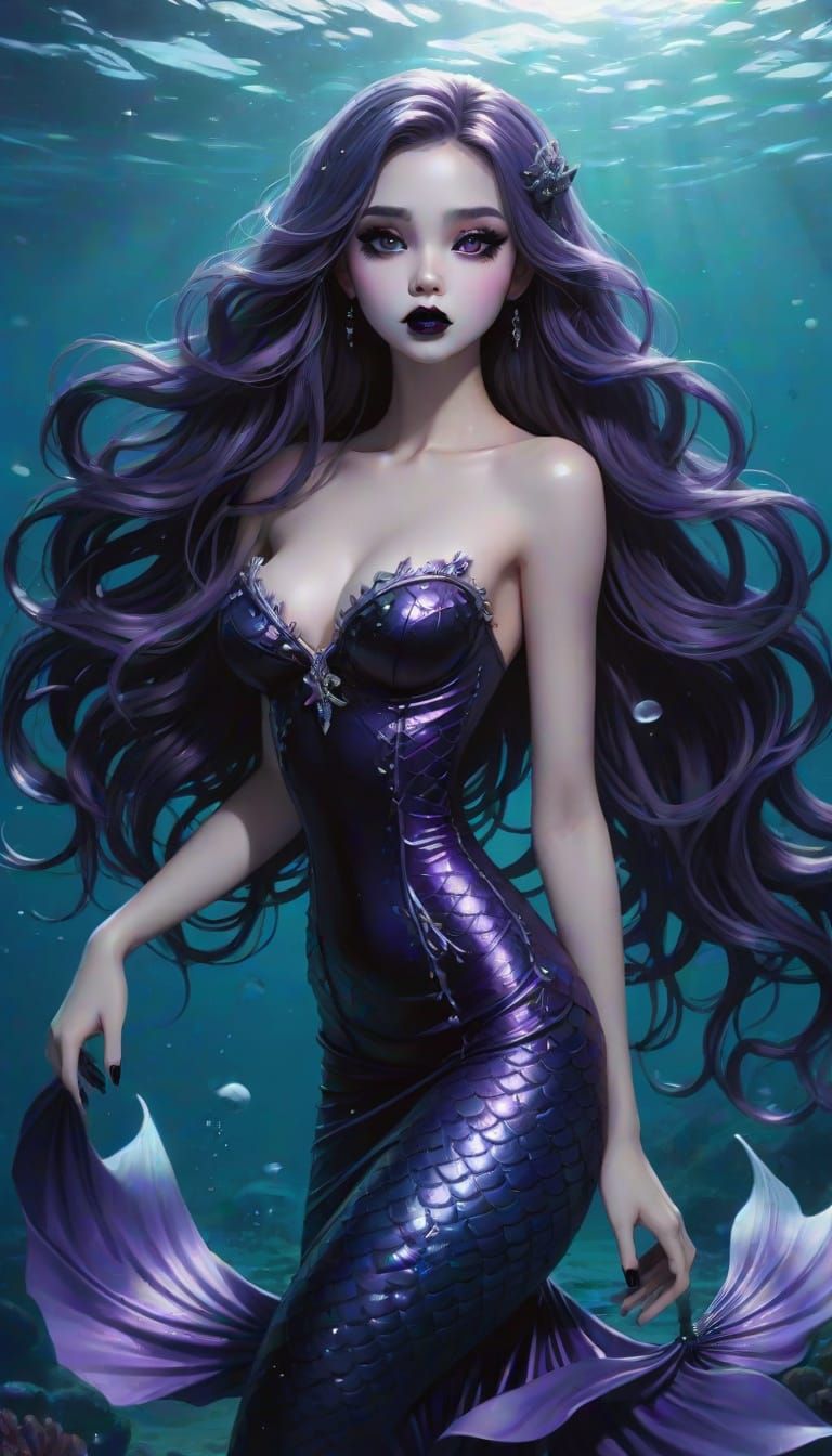 Alluring Purple mermaid