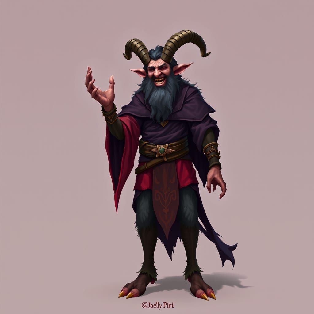 Merry Satyr in Dark Regalia