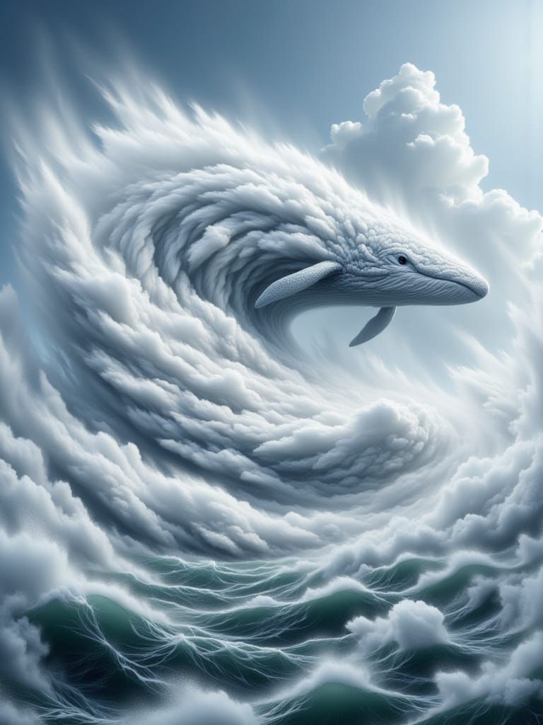 Cloud Whale Emerges from Sea of Clouds