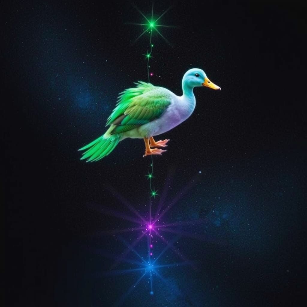 A Quacking Void Entity in Ethereal Space