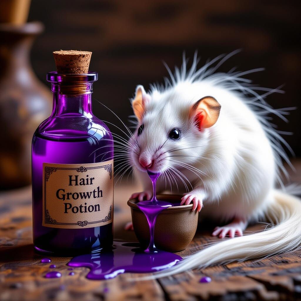 White Rat's Extreme Hair Growth After Potion
