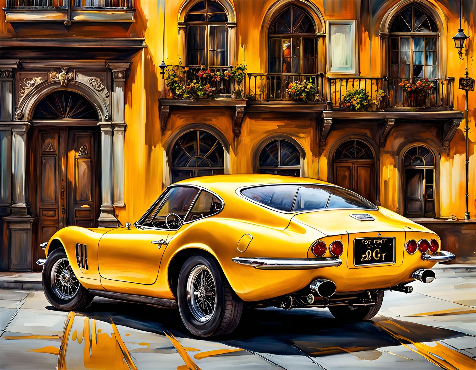 Steampunk Toyota 2000GT in Cel-Shaded Digital Art