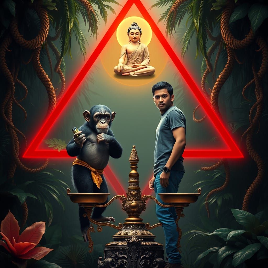 Mystical Weighing of Opposites in a Jungle Paradise