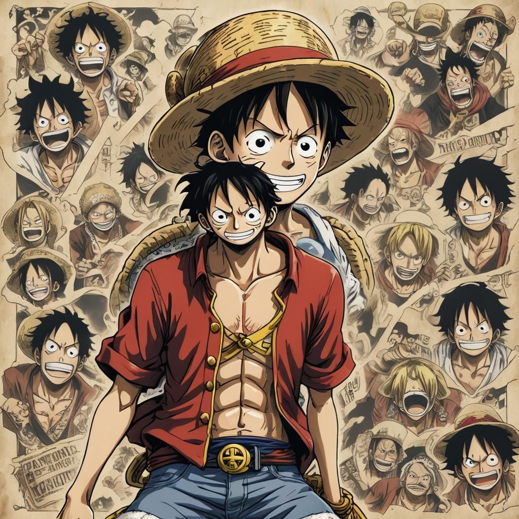 One Piece Luffy in Anime Style