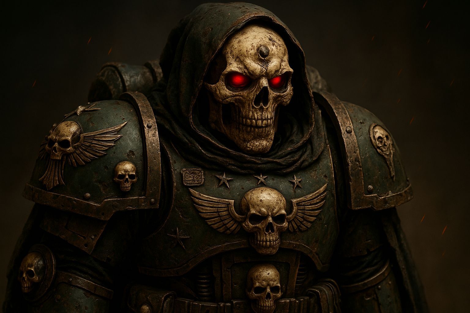 Gritty Dark Angels Chaplain Astartes Space Marine