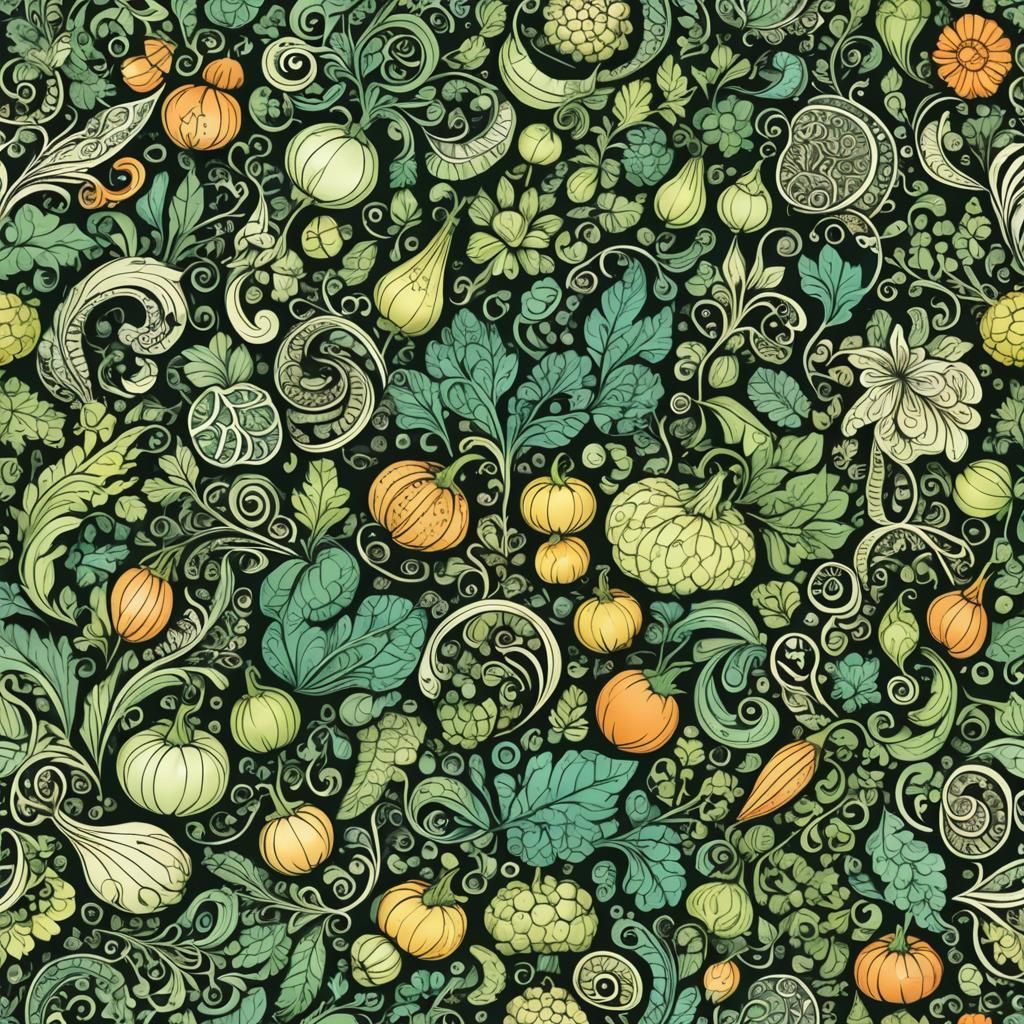 Zentangle Summer Vegetables