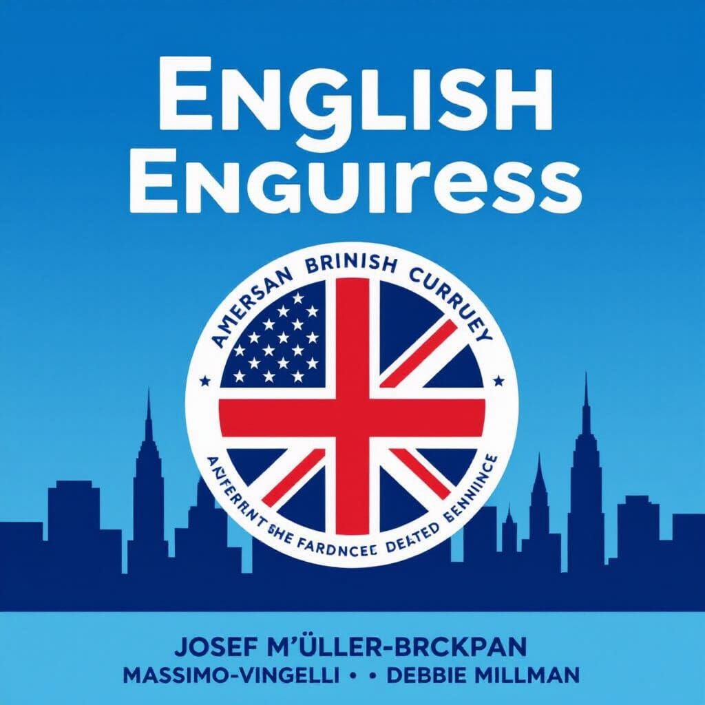 English Course Flyer with Minimalist Design