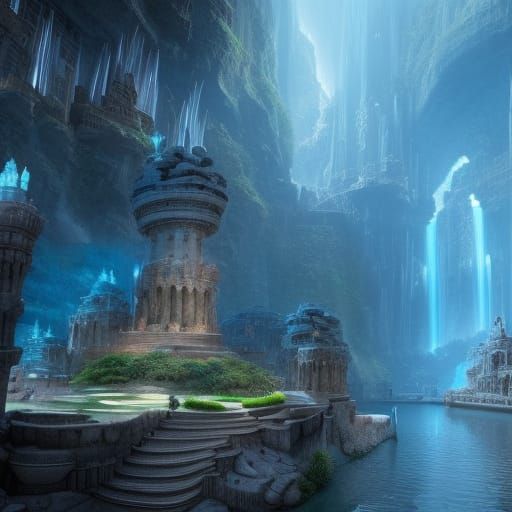 Atlantis Recreated as Digital Matte Painting
